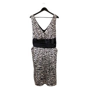 ONYX Nite Silky Zebra Print Cocktail Dress